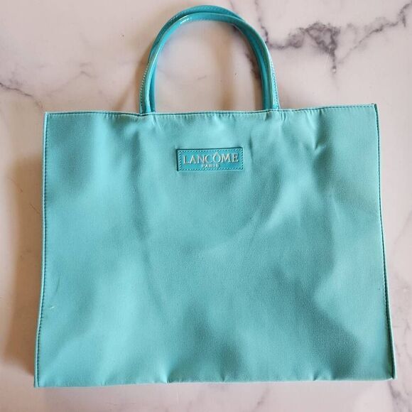 Lancome Paris turquoise Jamaican blue ocean water tote bag - Picture 1 of 5